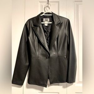 Leather look blazer size Medium